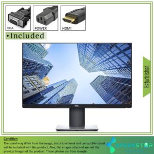 Refurbished(Good) - Dell P2419H 24" Widescreen 1920x1080 FHD Ultrathin Bezel LED-backlight LCD IPS Monitor : VGA, HDMI, DisplayPort